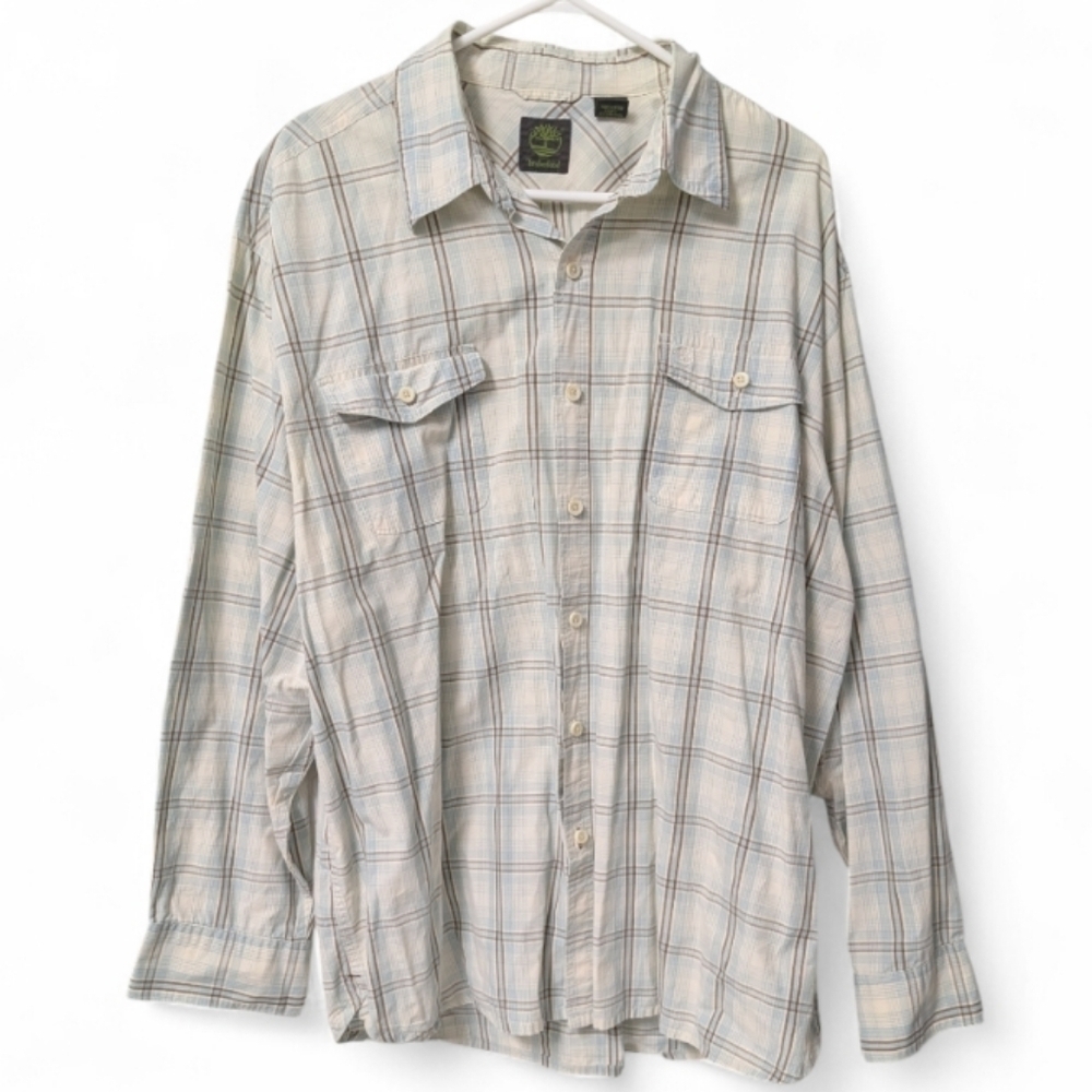 Timberland  long sleeve plaid button-up shirt